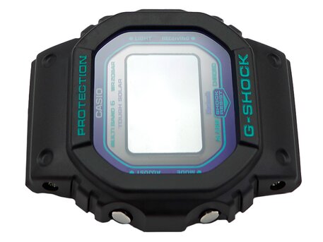 Caja de reloj Casio GW-B5600BL-1 con cristal mineral y botones