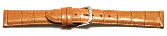 Uhrenarmband - echt Leder - Kroko Prgung - orange 20mm...