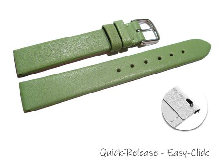 Correa reloj - Cuero autntico - Modelo Business-verde- 8-22 mm