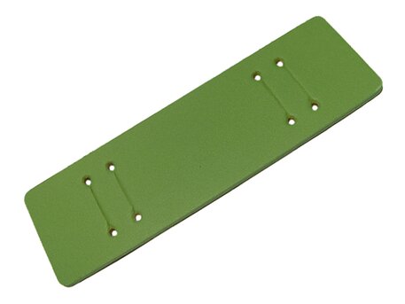 Base para correas de reloj - cuero genuino - verde - (mx. 22mm)